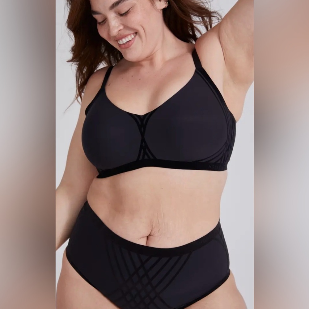 Honeylove Velvet Black Bra Intimates & Sleepwear - Size 1X - Picture 2 of 6